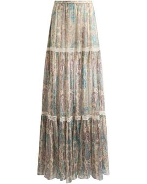 Etro Long Skirt With Paisley Print - Multicolor