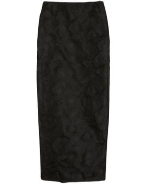 Max Mara Silk Long Skirt - Black