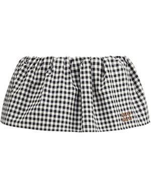 Miu Miu Vichy Pattern Miniskirt - Multicolor