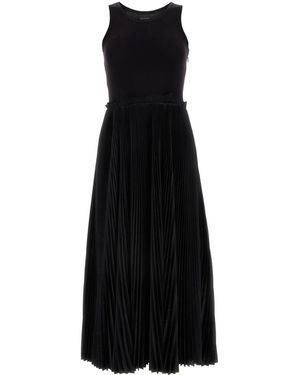 Balenciaga Tanktop Pleat Dress - Black