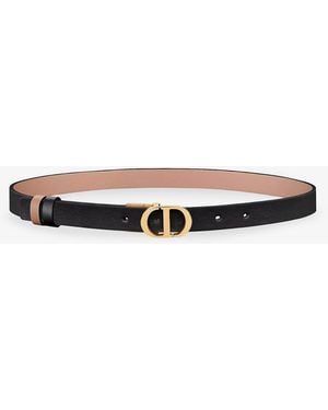 Dior Montaigne Reversible Leather Belt - White