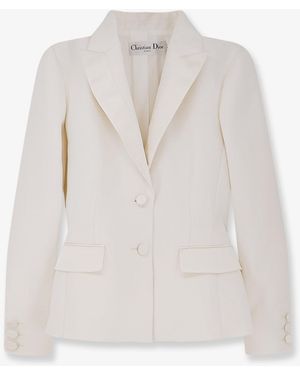 Dior Wool And Silk Blend Jacket - White