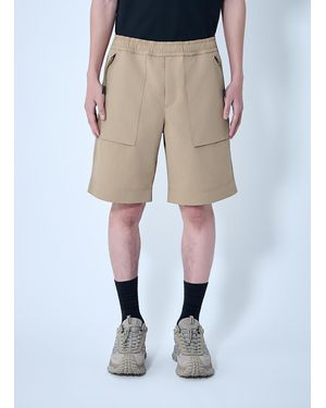 Moncler Elasticated Waist Cargo Shorts - Natural