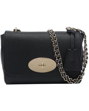 Mulberry Lily Glossy Crossbody Bag - Black