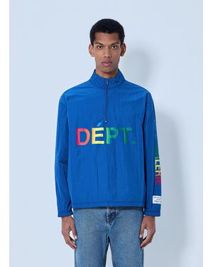 GALLERY DEPT. Half-Zip Logo Pullover - Blue