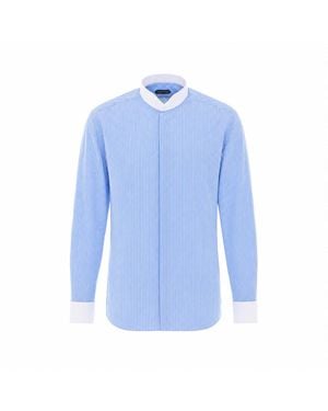 Tom Ford Striped Slim Fit Shrt - Blue
