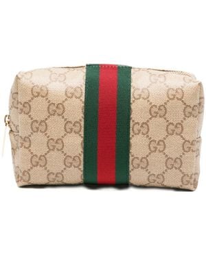 Gucci Web Detail Beauty-Case - Natural