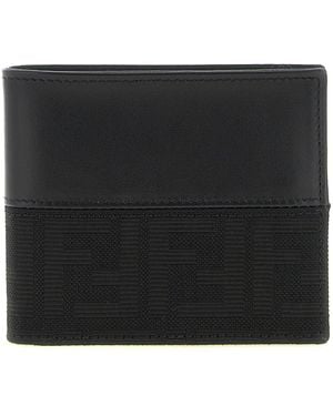 Fendi Ff Jacquard Wallet - Black