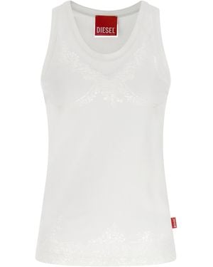 DIESEL X Tinder 'Pr-T-Anki-Lace-R' Tank Top - White