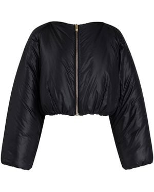 Alaïa Nylon Pleated Bomber Clothing - Black