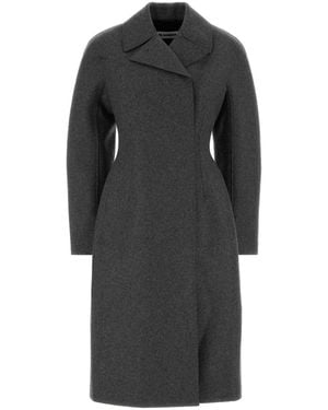 Jil Sander Dark Wool Coat - Black