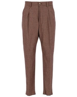Eleventy Pleated Pants - Brown