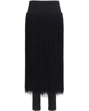 Alaïa Alaïa Fringed Leggings - Black
