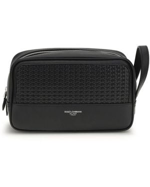 Dolce & Gabbana Dolce & Gabbana Leather Beauty Case - Black