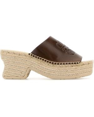 Loewe Petal Espadrille Slide 80 - Brown