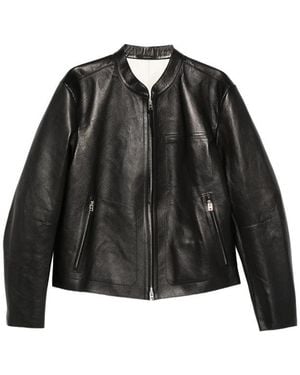 Tom Ford Leather Zip-Up Jacket - Black
