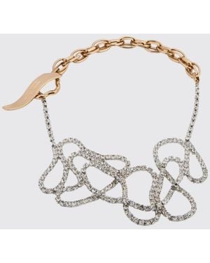 Weekend by Maxmara Metal Necklace With Crystals - White