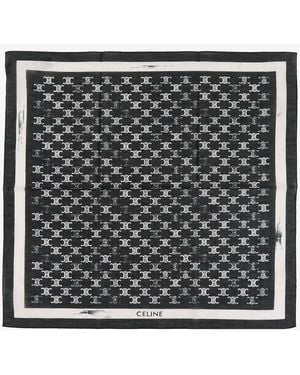 Celine Bandana Cotton Foulard - Gray