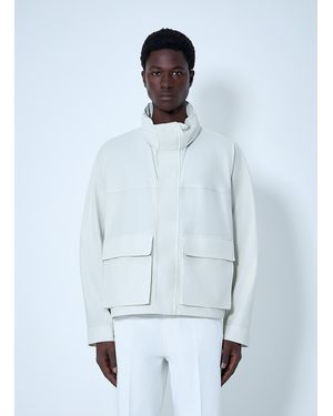 Lemaire High-Collar Utility Jacket - White