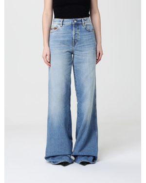Gucci Cotton Denim Wide-Leg Jeans - Blue