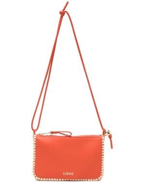 Loewe Paula's Ibiza Rio Leather Mini Bag - Red