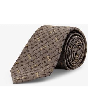 Gucci Morset Silk Tie - Brown