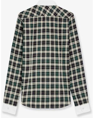 Celine Tartna Cotton Shirt - Green
