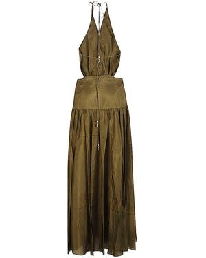 Zimmermann Indra Silk Long Dress - Green