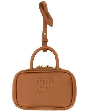 【送料&関税込】Miu Miu Black Leather Beau Keyring Necessair Black Leather Beau Bag | Miu Miu