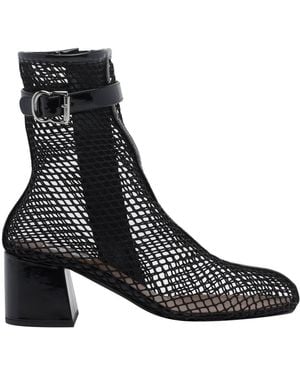 Alaïa Fishnet Pump Booties - Black
