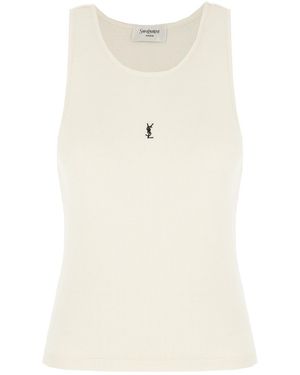 Women's Saint Laurent Sleeveless and tank tops | Lyst