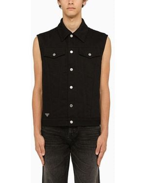 Prada Denim Waistcoat - Black