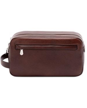 Brunello Cucinelli Beauty Case With Double Zipper - Brown