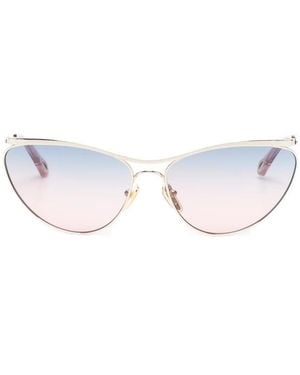 Chloé Cat-Eye Sunglasses-Tone Metal - White