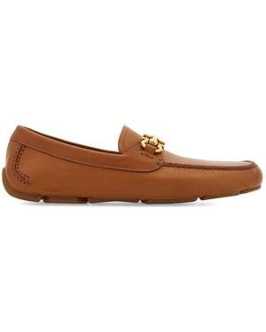 Ferragamo Leather Driver Shoes - Brown