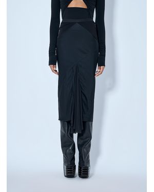 Rick Owens Asymmetrical Midi Skirt - Blue
