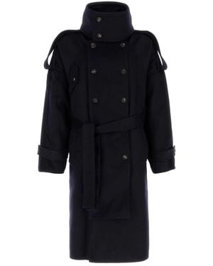 Ferragamo Wool & Cashmere Blend Trench-Style Jacket - Black