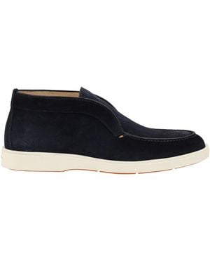 Santoni Desert Suede Ankle Boots - Blue