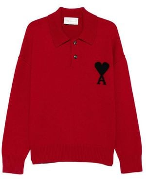 Ami Paris Polo Shirts - Red
