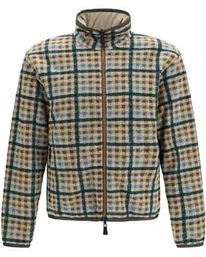 Moncler Reversible Teddy-Effect Zip Sweatshirt - Green