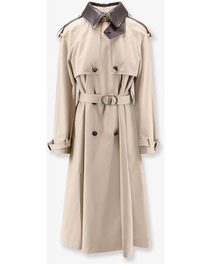Dior Dior Cotton And Silk Trench - Natural