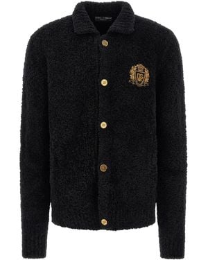 Dolce & Gabbana Dolce & Gabbana Heraldic Coat Of Arms Cardigan - Black