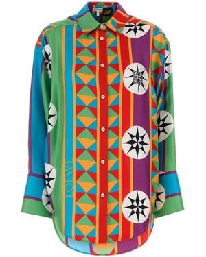 Loewe Paula's Ibiza Printed Silk Paula S Ibiza Oversize Shirt - Multicolor