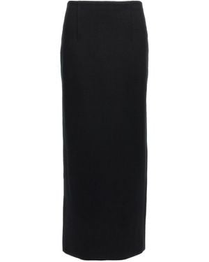 スカート AURALEE Double face knit skirt Black AURALEE Double Face Knit Skirt in Black | Lyst