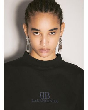 Balenciaga 24/7 Long Earrings - Black