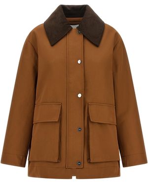 Ganni Twill Jacket - Brown