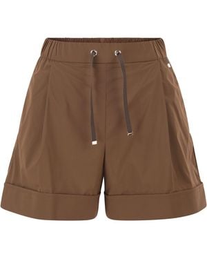 Herno 20 Denier Stretch Nylon Shorts - Brown