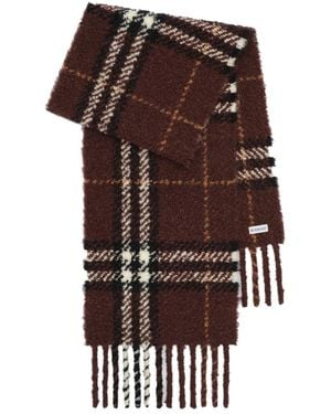 Burberry Check Boucle Scarf - Brown
