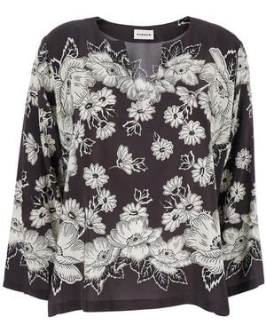 P.A.R.O.S.H. And Blouse With V-Neck - Gray
