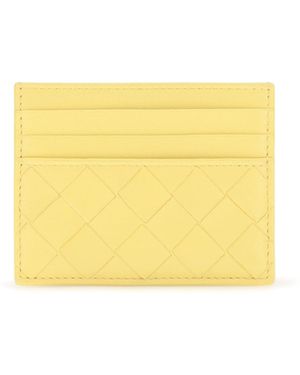 Bottega Veneta Leather Card Holder - Yellow